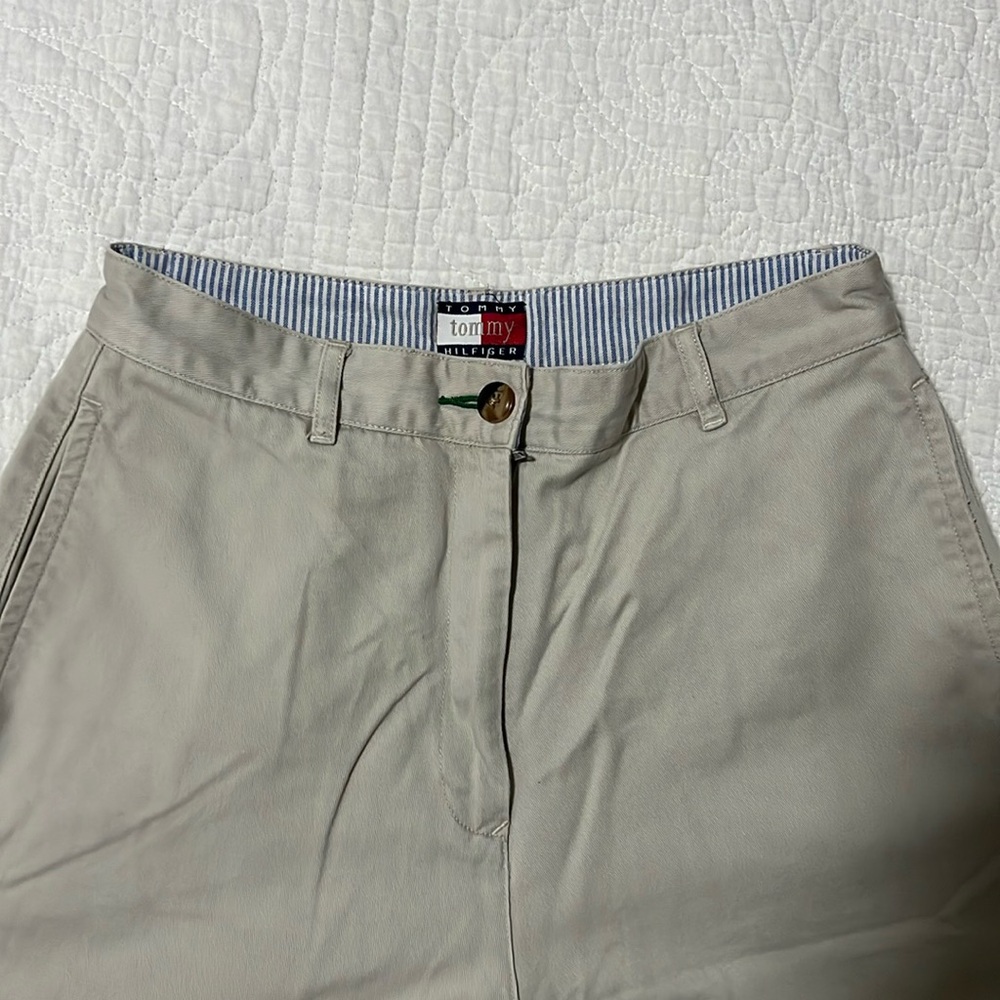 VINTAGE BEIGE TOMMY HILFIGER WIDE LEG PANTS 6